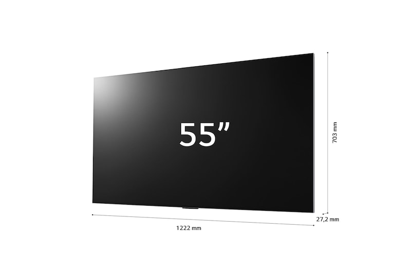 Vista posteriore del TV LG OLED evo, OLED G4